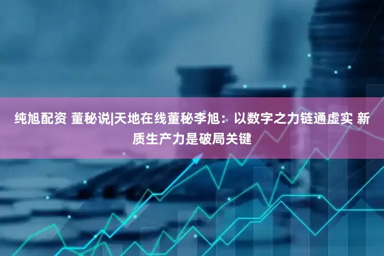 纯旭配资 董秘说|天地在线董秘李旭：以数字之力链通虚实 新质生产力是破局关键