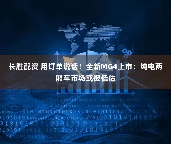 长胜配资 用订单说话！全新MG4上市：纯电两厢车市场或被低估