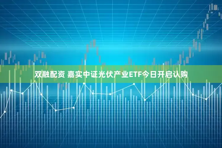 双融配资 嘉实中证光伏产业ETF今日开启认购